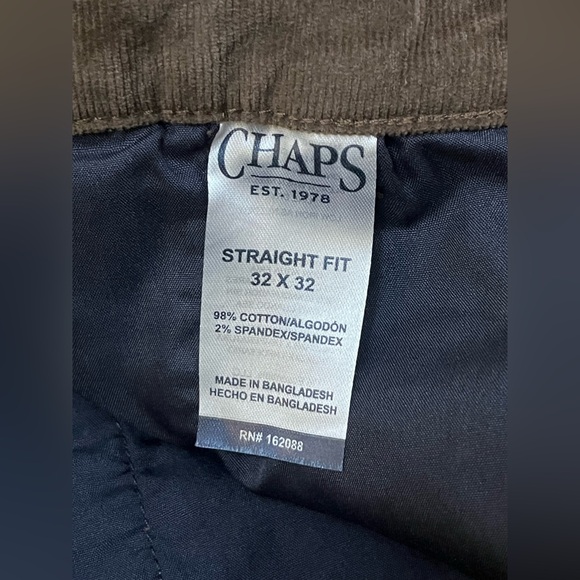 Men’s Chaps Brown Corduroy Pants - Picture 5 of 8
